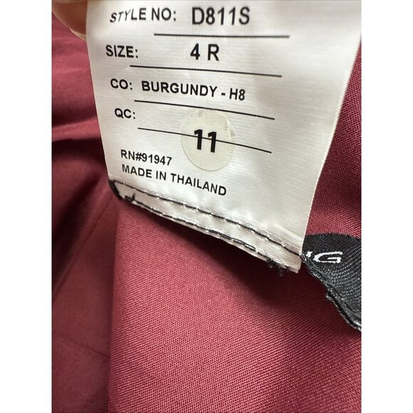 Alfred Sung Size 4 Burgundy D811S Off Shoulder Satin Maxi Gown Cocktail Dress - Picture 11 of 11